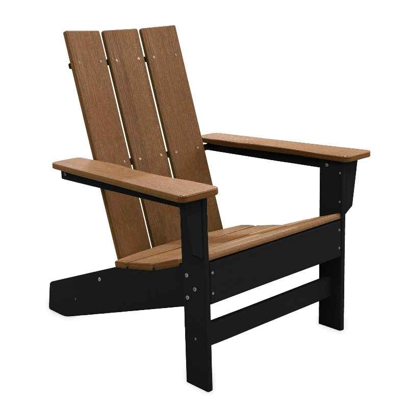 May River Outdoor Seating Adirondack Chair (mahogany/black)